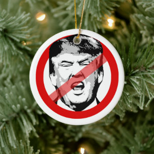ANTI-TRUMP - - - KERAMIK ORNAMENT