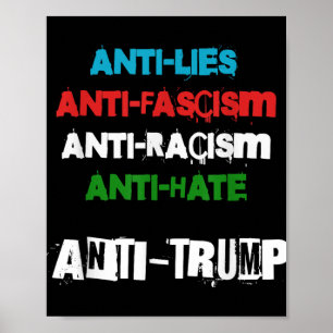 Anti Trump lügt den Faschismus Rassismus an und ha Poster
