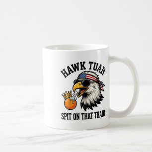 Anti Trump Lustiger Adler spuckt auf orangen König Kaffeetasse