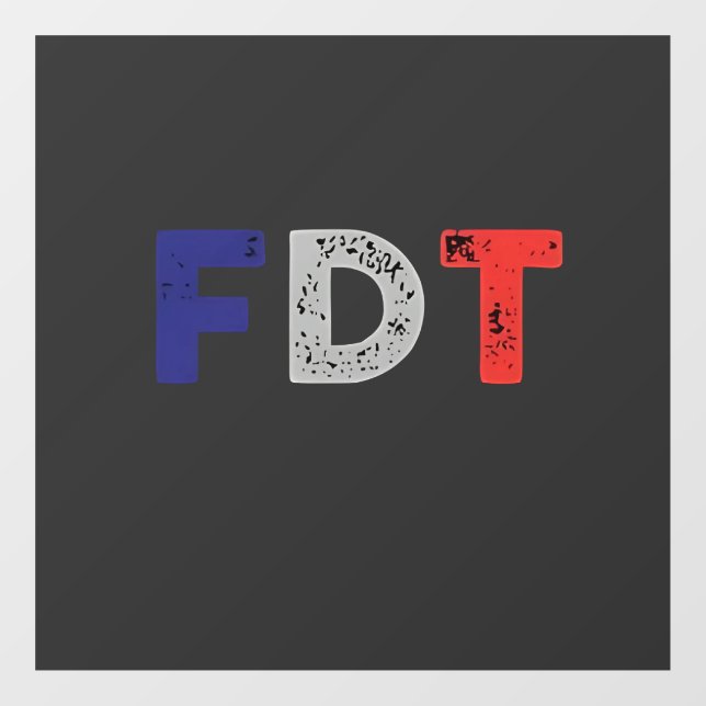 Anti Trump Maga FDT Widerstandskraft gegen Demokra Fensteraufkleber (Blatt)