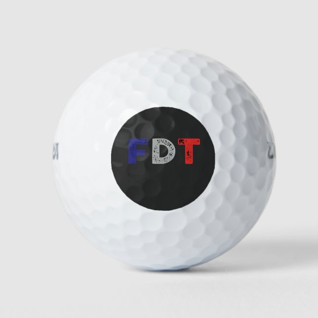 Anti Trump Maga FDT Widerstandskraft gegen Demokra Golfball (Vorderseite)