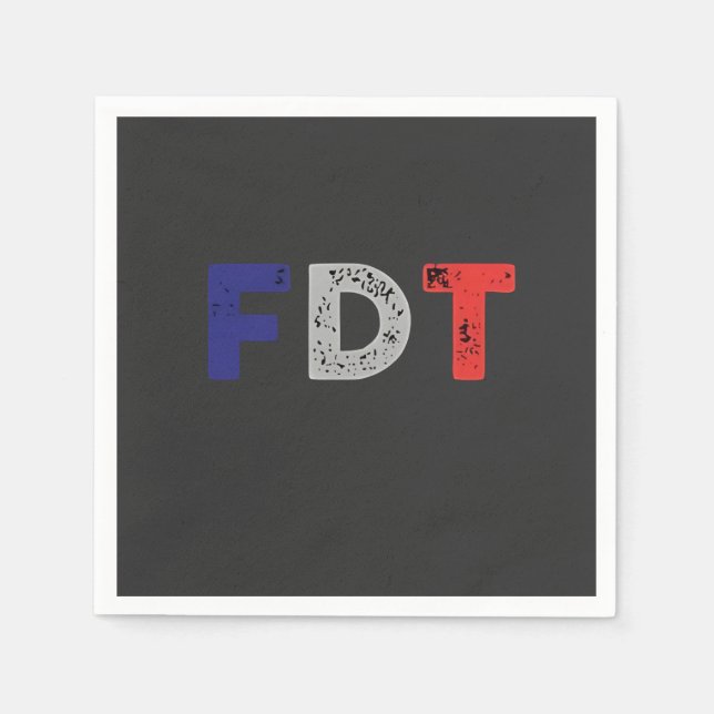 Anti Trump Maga FDT Widerstandskraft gegen Demokra Serviette (Vorderseite)