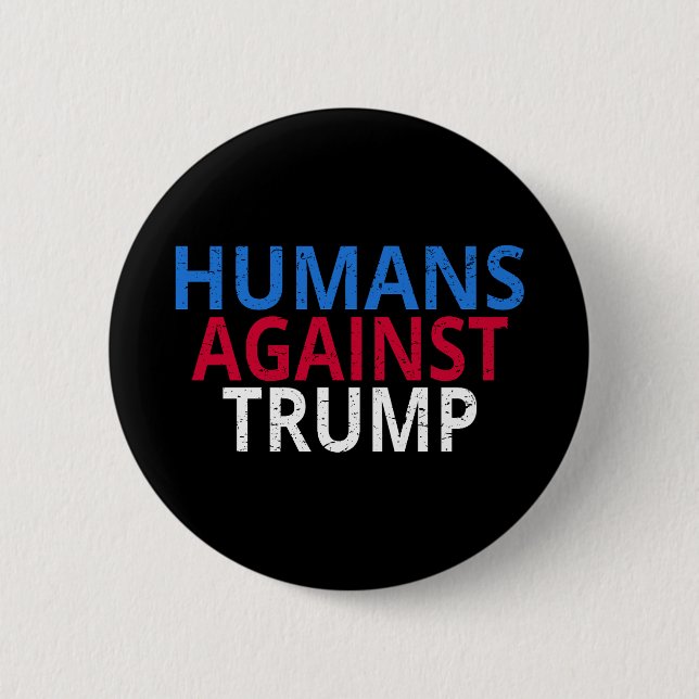 Anti-Trump - Menschen gegen Trump Button (Vorderseite)