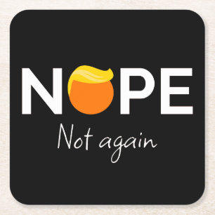 Anti-Trump - Nein, nicht wieder I Rechteckiger Pappuntersetzer