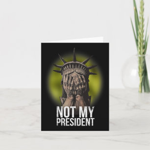 Anti Trump nicht mein Präsident Teeshirt widersteh Karte