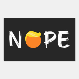 Anti-Trump - Nope Edition II Rechteckiger Aufkleber