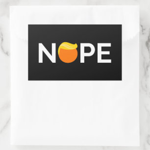 Anti-Trump - Nope Edition Rechteckiger Aufkleber
