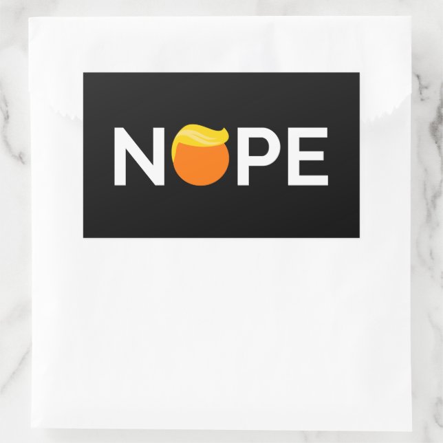 Anti-Trump - Nope Edition Rechteckiger Aufkleber (Tasche)