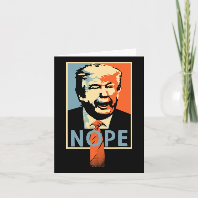 Anti-Trump-Nope-Poster-Widerstandsszenario Karte (Vorderseite)