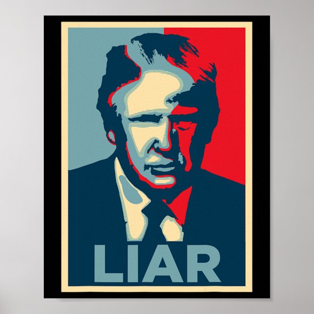 Anti Trump Obama Hope Poster Liar  (Vorne)
