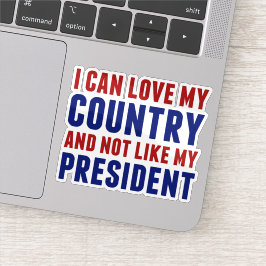 Anti Trump Patriotic nicht mein Präsident Laptop Aufkleber