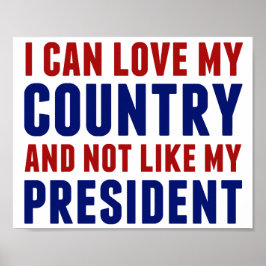 Anti Trump Patriotic nicht mein Präsident Poster