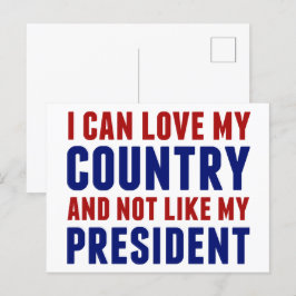 Anti Trump Patriotic nicht mein Präsident Postkarte