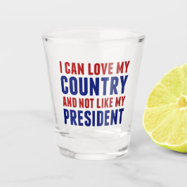 Anti Trump Patriotic nicht mein Präsident Schnapsglas