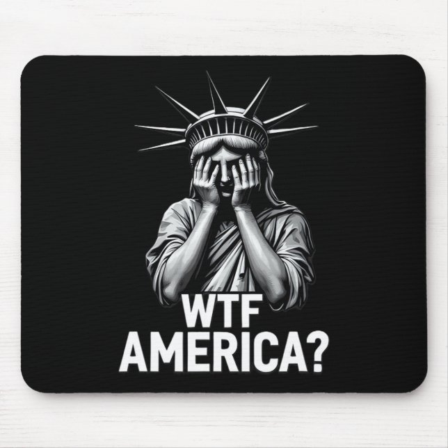 Anti-trump Political And Democracy Wtf America 2  Mousepad (Vorne)