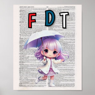 Anti Trump print (Wörterbuchseite) Poster