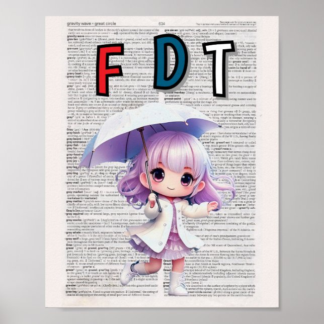 Anti Trump print (Wörterbuchseite) Poster (Vorne)