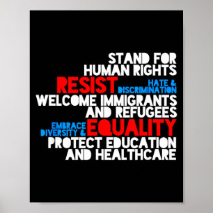 Anti-Trump-Protest Menschenrechte widerstehen Anti Poster