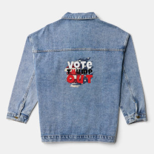 Anti-Trump-Protest-Slogan-Flag Jeansjacke