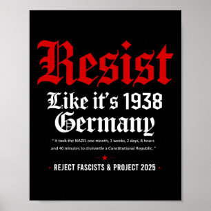 Anti-Trump Resist ist wie 1938 der deutsche Aktivi Poster