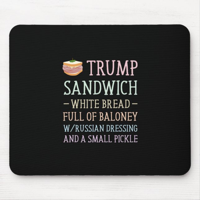 Anti Trump Sandwich Schild Lustig  Mousepad (Vorne)