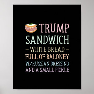 Anti-Trump-Sandwich-Schild Lustig Poster