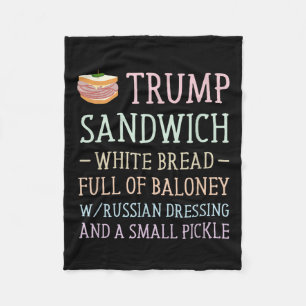 Anti Trump Sandwich Sign Funny Fleecedecke
