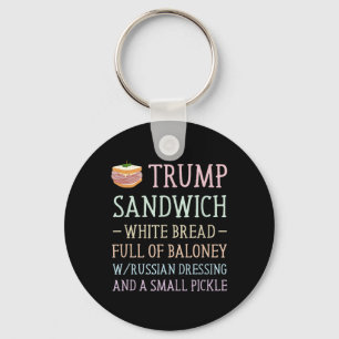 Anti Trump Sandwich Sign Funny Schlüsselanhänger