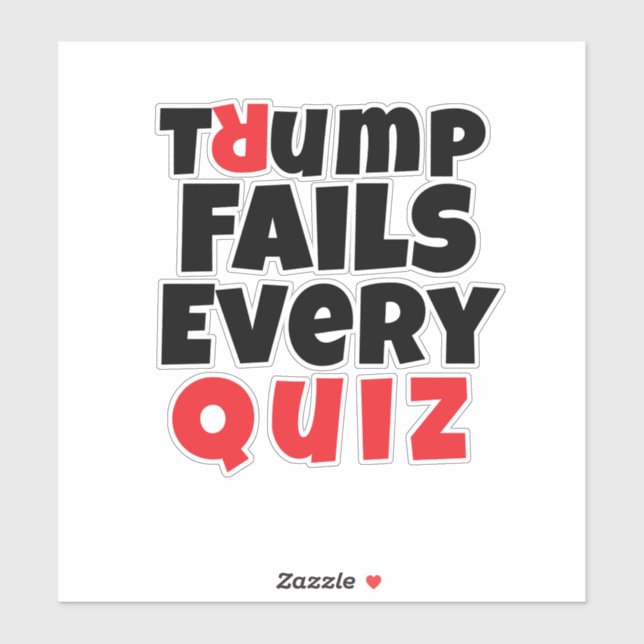 Anti-Trump-Schüler Protest Slogan rot schwarz Aufkleber (Blatt)