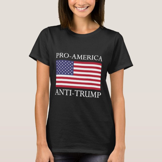 Anti-Trump-Shirt - Amerikanischer Flaggenresist T-Shirt (Vorderseite)