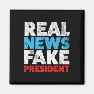 Anti Trump Shirt Real News Fake Präsident Shirt Re Magnet