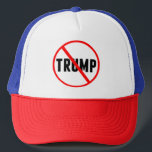 Anti Trump Simple Red Circle X Political Truckerkappe<br><div class="desc">Trump mit einem roten Kreis und einem durchschlagenden Namen. Verteilen Sie Anti Donald Trump überall,  um die Amerikaner dazu zu bringen,  ihn wegen Verrats anzuklagen und zu verurteilen. Für alle Amerikaner gegen Donald Trump,  Demokraten und Republikaner.</div>