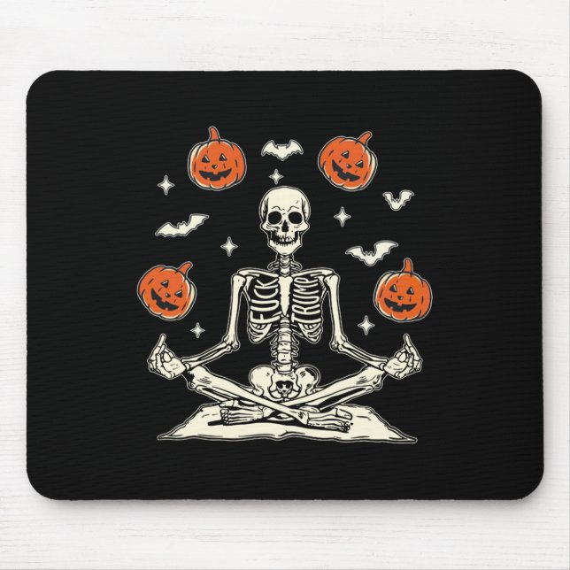 Anti Trump Skeleton Halloween Long Sleeve  Mousepad (Vorne)