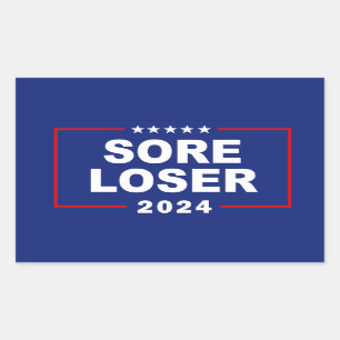 Anti-Trump Sore Loser 2024 Rechteckiger Aufkleber