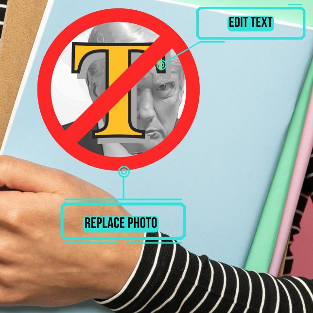 Anti-Trump-Symbol Runder Aufkleber (Please enjoy our design and see the others in the collection.)