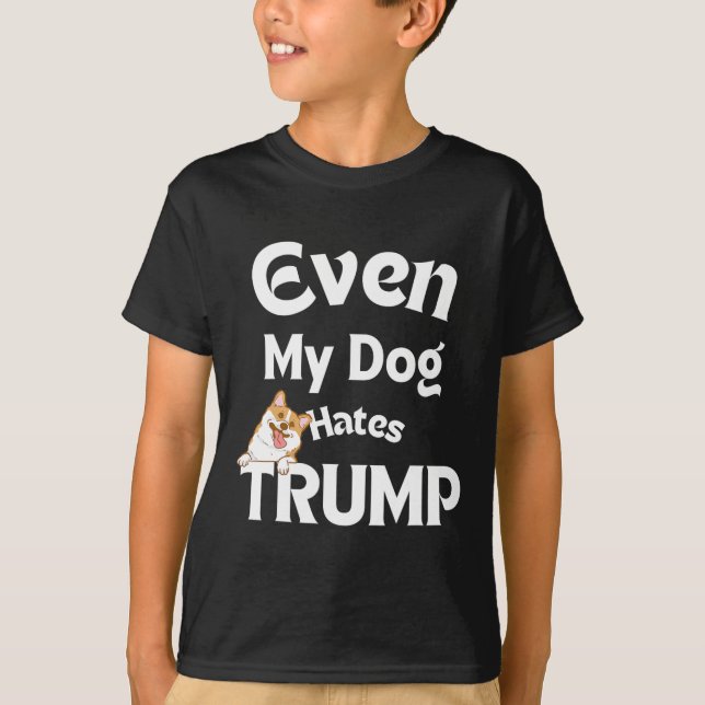 Anti Trump-T-Shirts Hund Hates Donald 2 T-Shirt (Vorderseite)