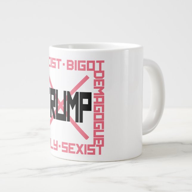 Anti-Trump-Tasse Jumbo-Tasse (Vorderseite Rechts)