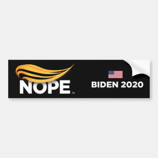 Anti-Trump, Trump Nope, Biden 2020 Autoaufkleber