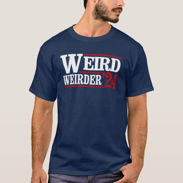 Anti Trump Vance - Merkwürdig und merkwürdig 2024 T-Shirt (Vorderseite)