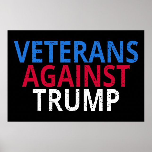 Anti-Trump - Veteranen gegen Trump Poster