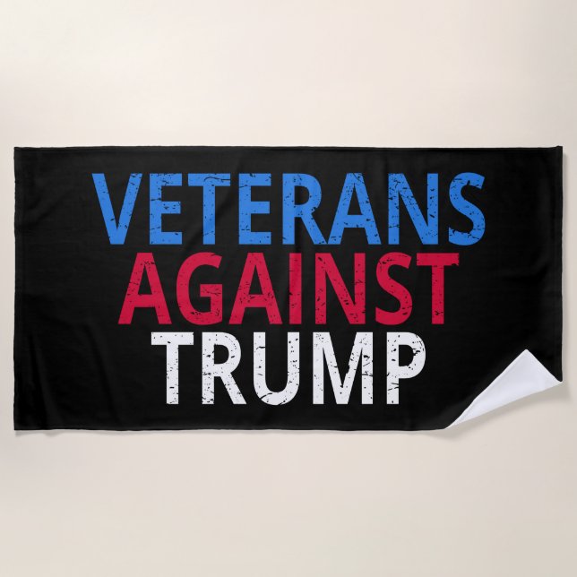 Anti-Trump - Veteranen gegen Trump Strandtuch (Vorderseite)