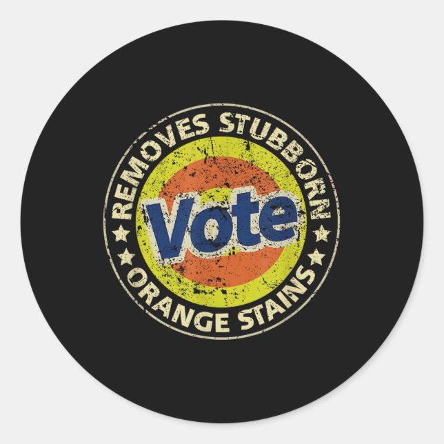 Anti-Trump Vote Detergent Funny Geschenke Runder Aufkleber (Vorderseite)