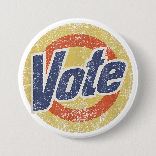 Anti-Trump Vote Detergent Funny Vintag Button (Vorderseite)