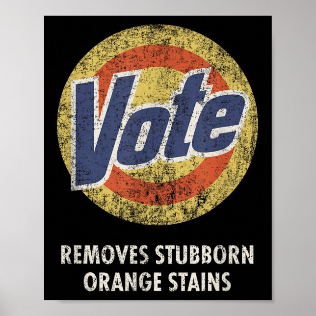 Anti-Trump Vote Wäscherei Detergent Funny Vintag Poster (Vorne)