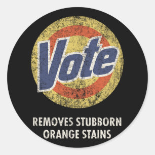 Anti-Trump Vote Wäscherei Detergent Funny Vintag Runder Aufkleber