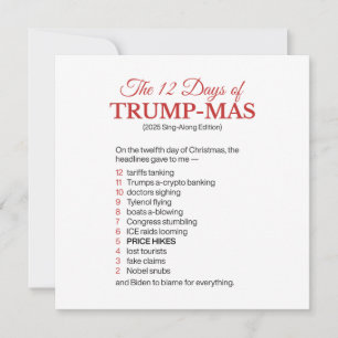 Anti-Trump-Weihnachten Feiertagskarte