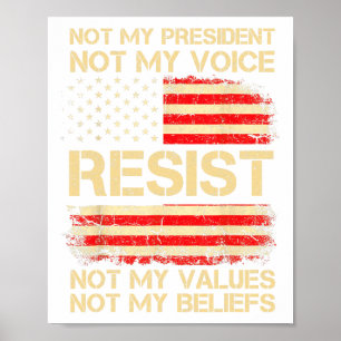 Anti-Trump-Widerstand nicht mein Präsident Amerika Poster