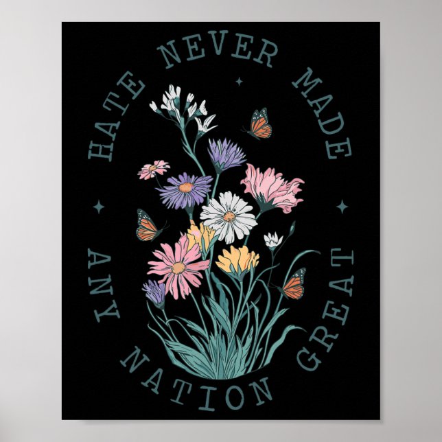 Anti-Trump-Wildblume  Poster (Vorne)