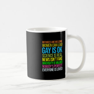 Anti Trump Wissenschaftsflüchtlinge lieben Frauenr Kaffeetasse
