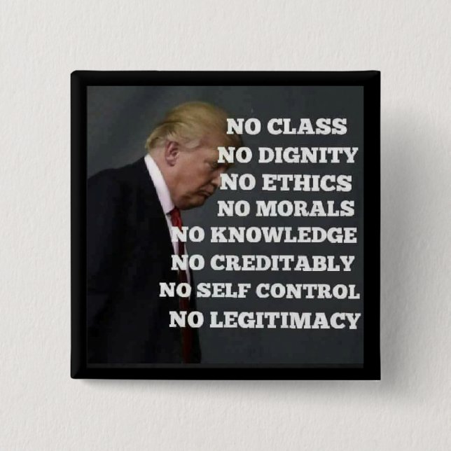 Anti-Trumpf Knopf Button (Vorderseite)